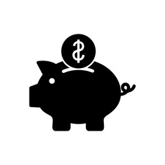 Piggy bank icon vector. piggy money icon