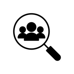 Hiring icon vector. Search job vacancy icon. Human resources concept. Recruitment