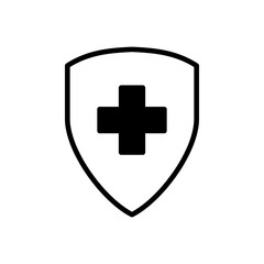 Health insurance icon vector. Insurance health document icon