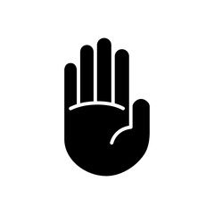 Hand icon vector. hand vector icon, palm