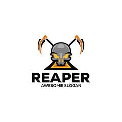reaper simple mascot logo design illustration