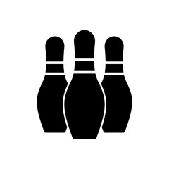 Bowling icon vector. bowling ball and pin icon. bowling pins