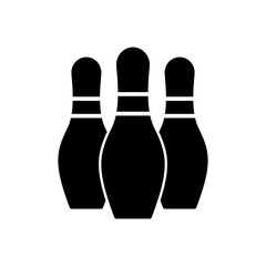 Bowling icon vector. bowling ball and pin icon. bowling pins