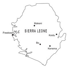 Sierra leonne map