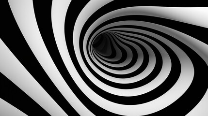 Abstract black and white optical illusions.
