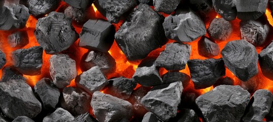 Abstract background of fiery burning coals for creative design and artistic projects