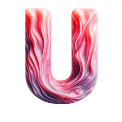 Isolated 3D Letter on a Clear PNG Canvas Generative AI