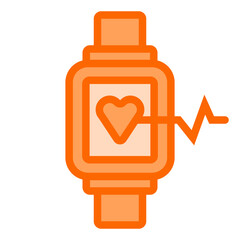 Fitness Tracker Dual Tone Icon Design Vector