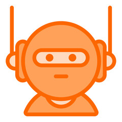 Robot Dual Tone Icon Design Vector