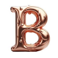 Isolated 3D Letter on a Clear PNG Canvas Generative AI