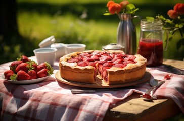 Summer strawberry tart