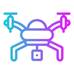 Drone Gradient Icon Design Vector