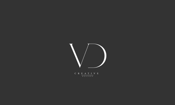 Alphabet letters Initials Monogram logo VD DV V D