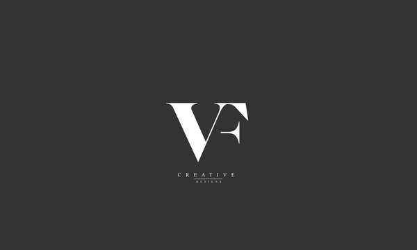 Alphabet letters Initials Monogram logo VF FV V F
