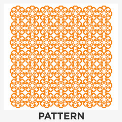 Orange seamless pattern with shapes