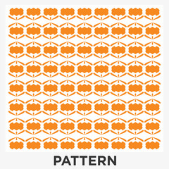Orange seamless pattern with shapes