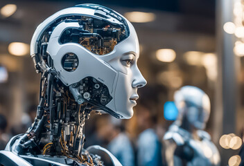 Fototapeta premium 女性のAIサイボーグ