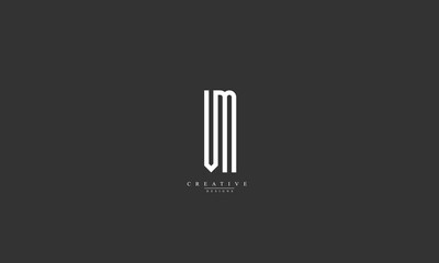 Alphabet letters Initials Monogram logo VM MV V M