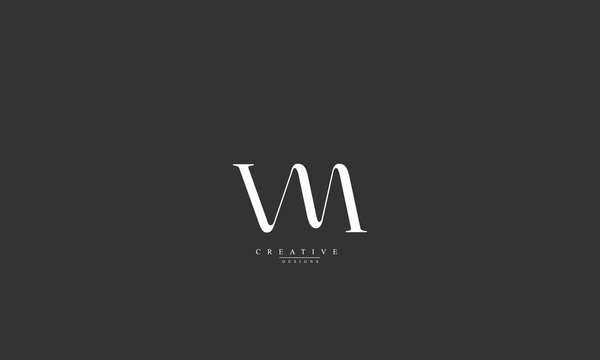 Alphabet letters Initials Monogram logo VM MV V M