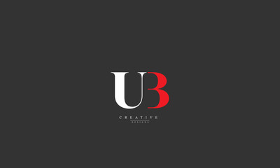 Alphabet letters Initials Monogram logo UB BU U B - obrazy, fototapety, plakaty