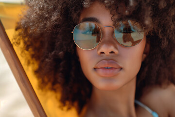 Close-up of Person Wearing Sunglasses Outdoor