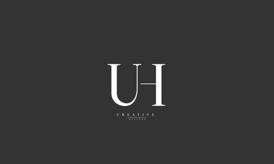 Alphabet letters Initials Monogram logo UH HU U H