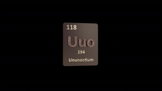Ununoctium Periodic Table