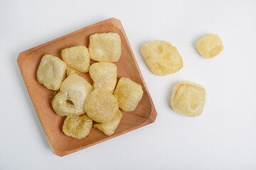 Leather crackers, some regions call them rambak or jangek, are crackers made from cow skin or buffalo skin which are processed with spices and flavor enhancers.