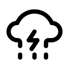 Thunderstorm Line Icon