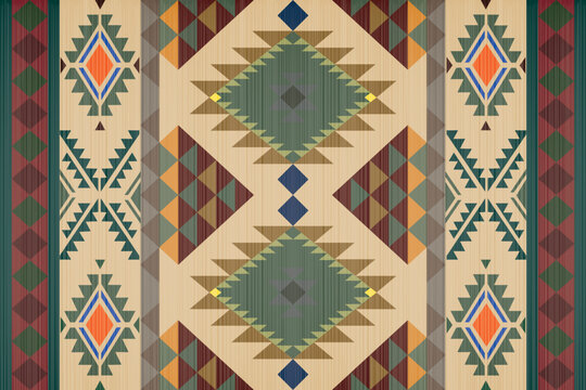 
Southwestern Style - The geometric southwestern Aztec pattern makes a statement with rich colors that are easy to coordinate with a range of decor styles.