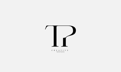 Alphabet letters Initials Monogram logo TP PT T P