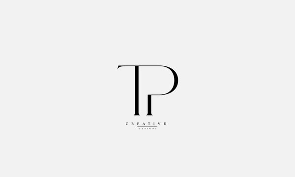 Alphabet letters Initials Monogram logo TP PT T P