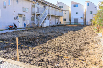 住宅街に整備された住宅分譲地