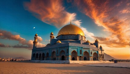 Fototapeta premium mosque in the night