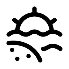 Sunset Line Icon