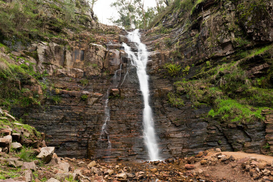 Silverband falls waterfall in the Grampians region of Australia