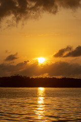 sunrise over the sea in Morrocoy 
