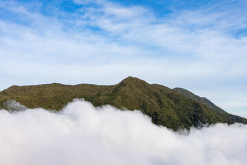 landscape of el Avila with clouds