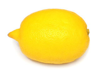 One lemon isolated on white background