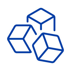 Ice Cube Vector Logo Design Template