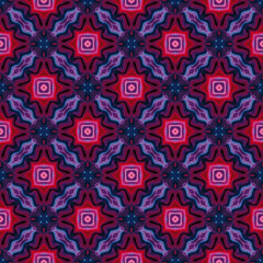 simple abstract batik indian block floral vector