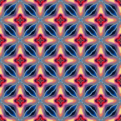 simple abstract batik indian block floral vector