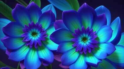 Obraz premium Colorful dahlia glowing flower floral Clipart, high quality resolution, beautiful flowers, 3d design.