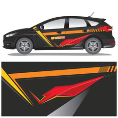 Car wrap decal vector illustration