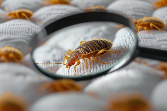 A mesmerizing macro shot of an intricate indoor insect, revealing the delicate beauty and mysterious world of invertebrates and arachnids