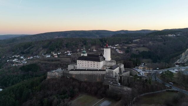 Aerial View of Castle Forchtenstein in Austria