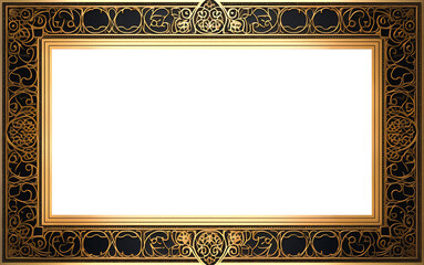 Golden frame with classic style