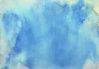 watercolor blue asian ink abstract hand drawn texture. - 722622478