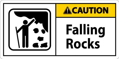 Caution Sign, Park Sign and Guide Sign, Falling Rocks
