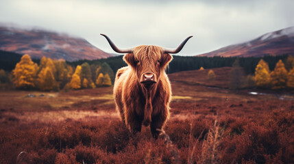 cow in the mountains